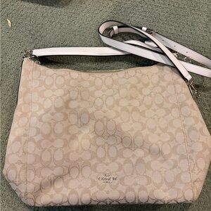 Coach Light Beige Shoulder Bag